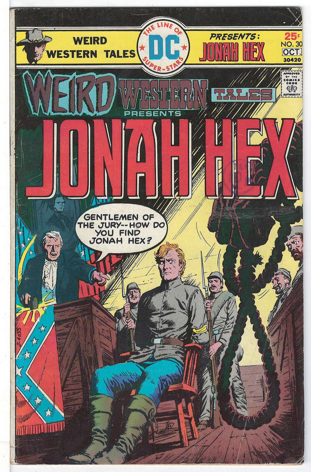 ACTUAL SCAN OF COMIC!<br>Stamp on Cover - See Scan Cover of Weird Western Tales (Vol 1) #30. One of 250,000 Vintage American Comics on sale from Krypton!