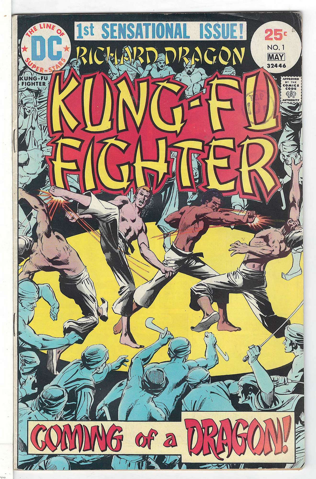 ACTUAL SCAN OF COMIC!<br>Distribution Stamp on Cover - See Scan Cover of Richard Dragon (Vol 1) Kung-Fu Fighter #1. One of 250,000 Vintage American Comics on sale from Krypton!