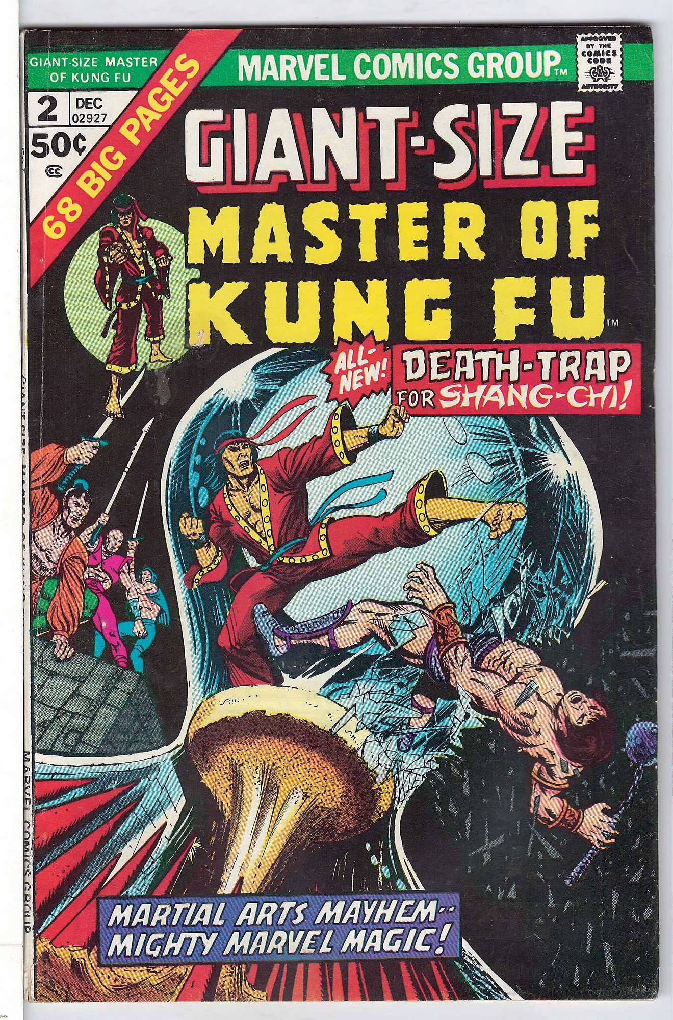 ACTUAL SCAN OF COMIC!<br> Cover of Giant-Size Master of Kung Fu #2. One of 250,000 Vintage American Comics on sale from Krypton!
