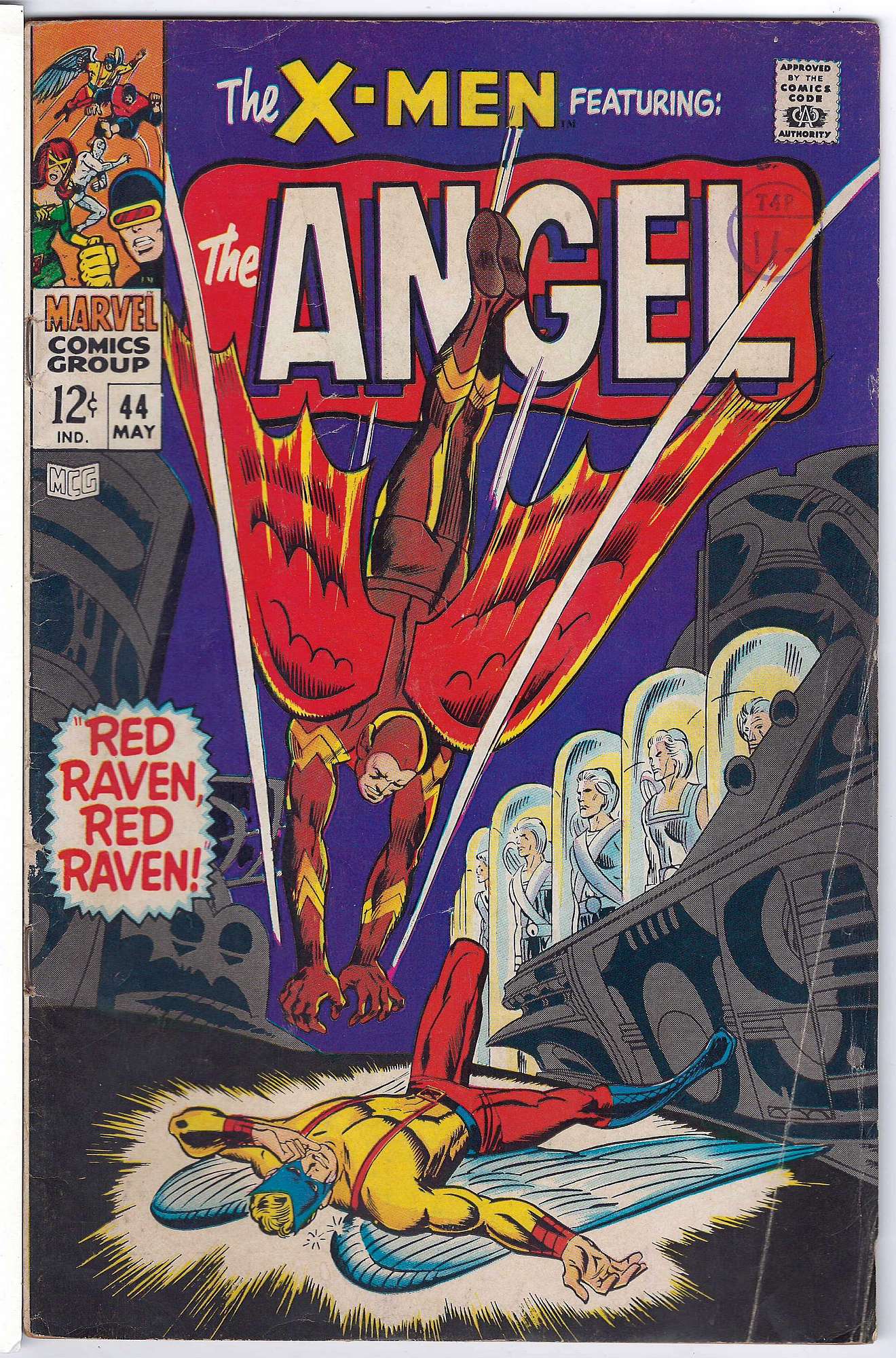 ACTUAL SCAN OF COMIC!<br>Stamp on Cover Cover of Uncanny X-Men (Vol 1) #44. One of 250,000 Vintage American Comics on sale from Krypton!