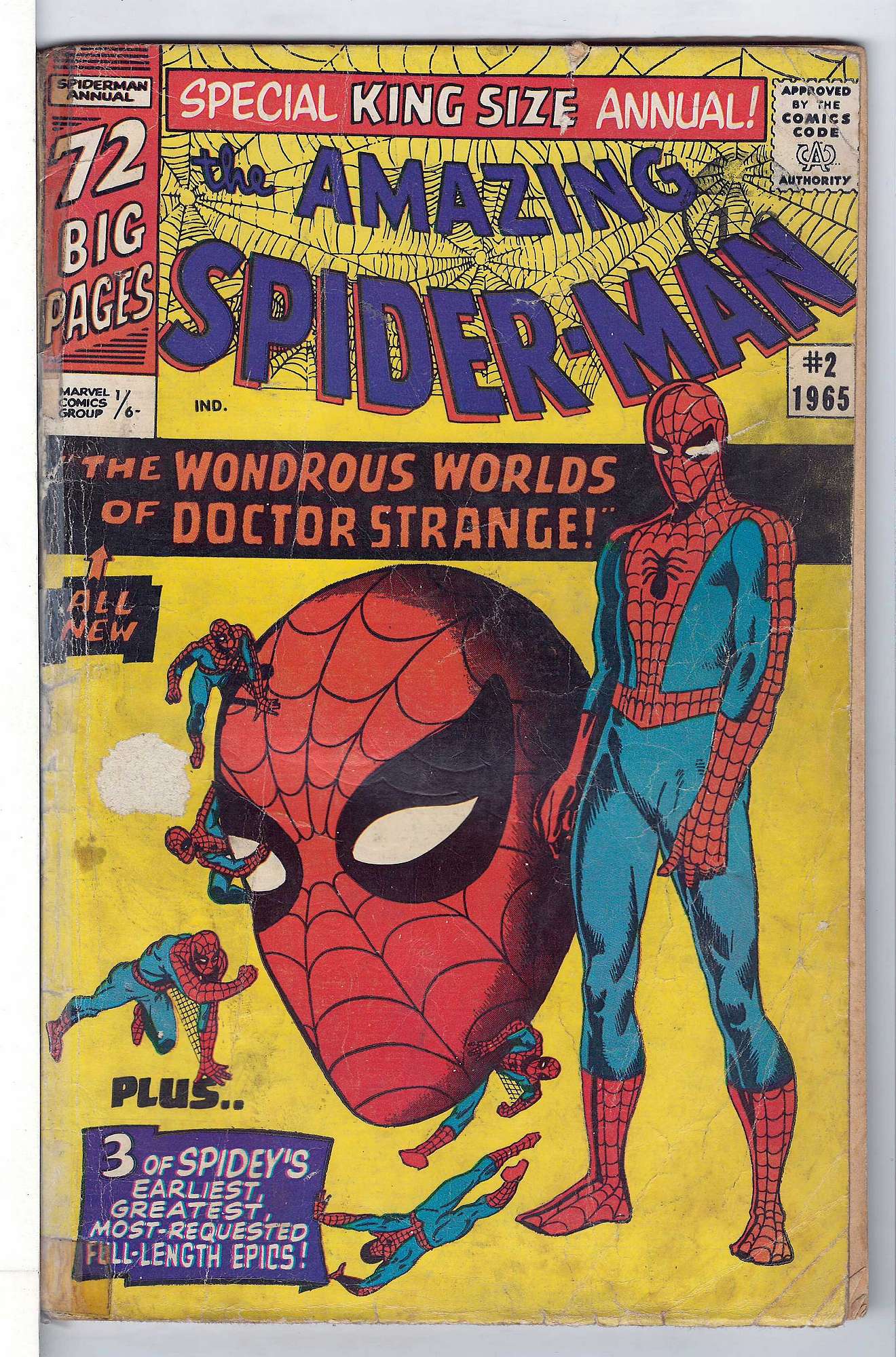 ACTUAL SCAN OF COMIC!<br>Taped Spine - See Scan Cover of Amazing Spider-Man Annual (Vol 1) #2. One of 250,000 Vintage American Comics on sale from Krypton!