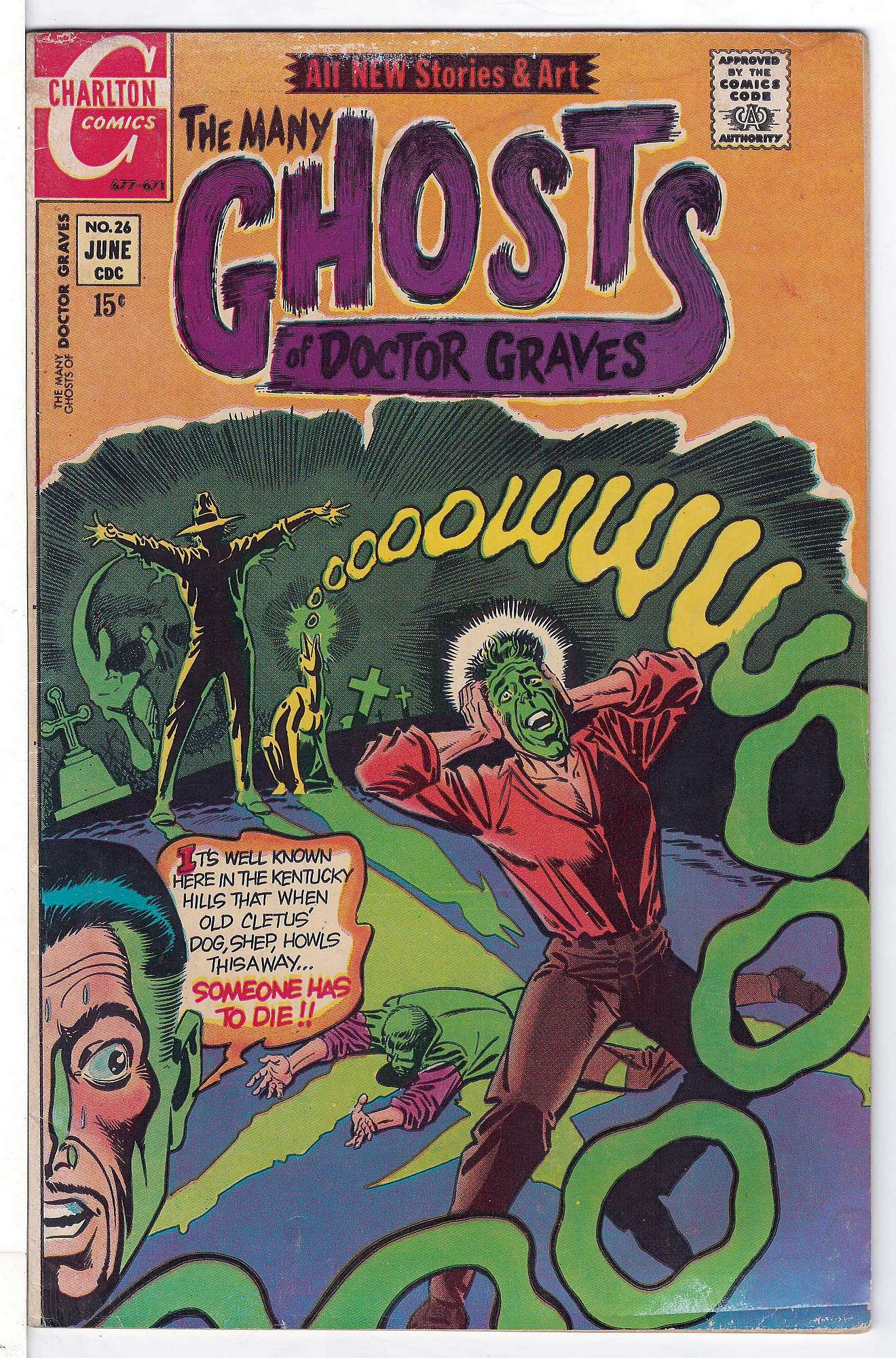 Ditko Art<br>ACTUAL SCAN OF COMIC!<br> Cover of Many Ghosts of Doctor Graves #26. One of 250,000 Vintage American Comics on sale from Krypton!