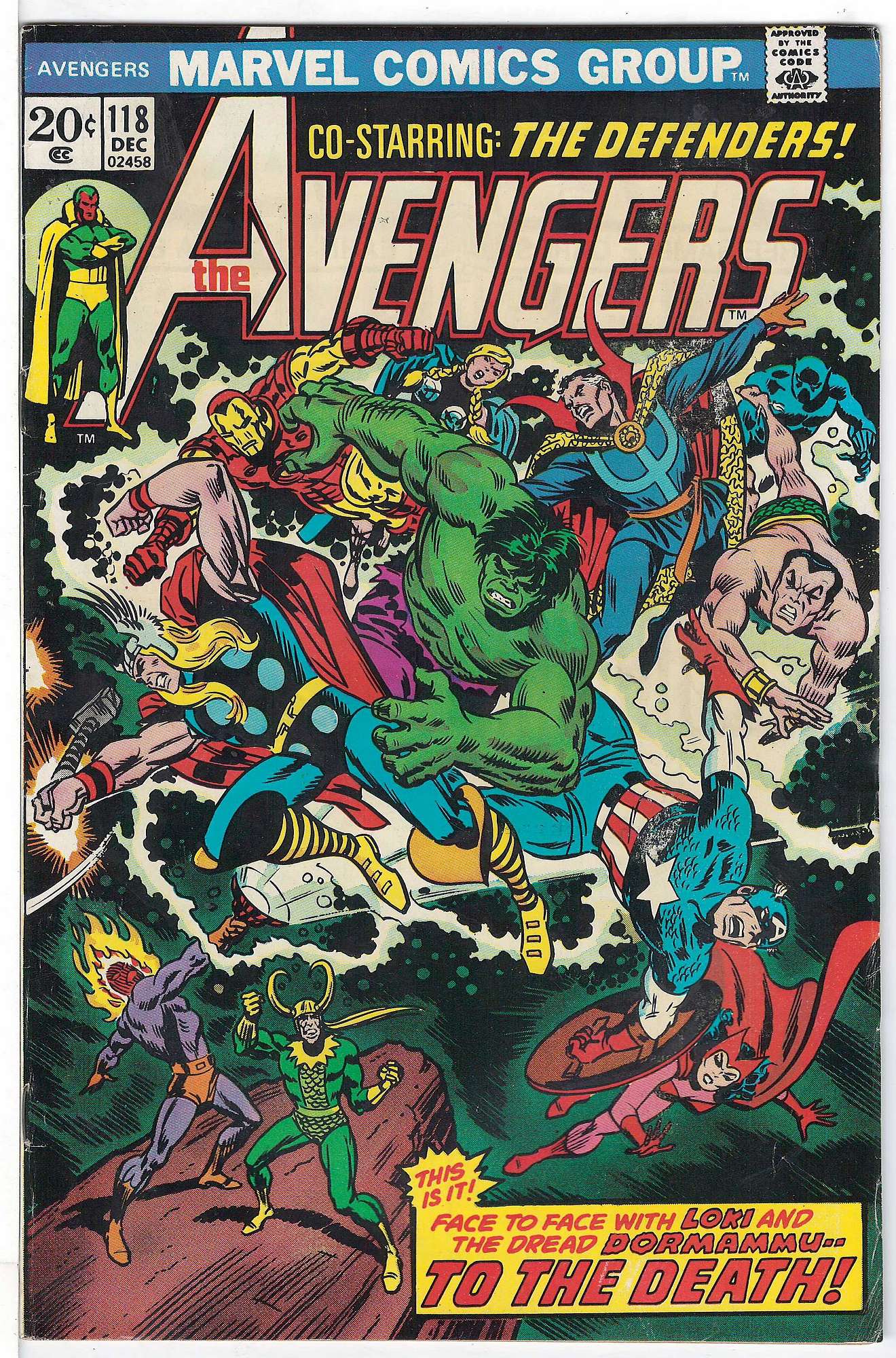 ACTUAL SCAN OF COMIC!<br> Cover of Avengers (Vol 1) #118. One of 250,000 Vintage American Comics on sale from Krypton!