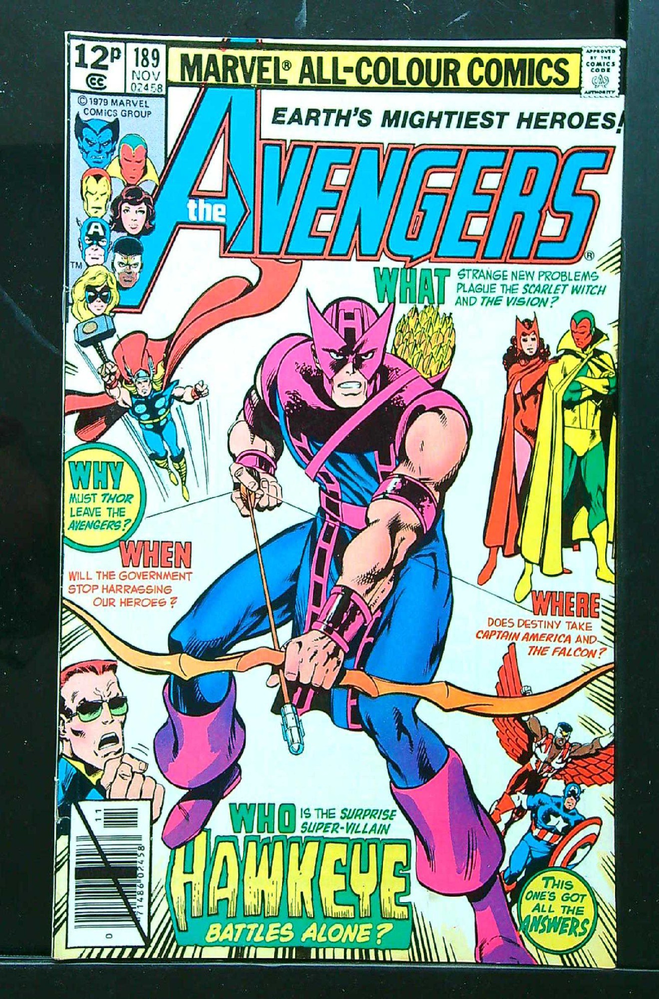 Cover of Avengers (Vol 1) #189. One of 250,000 Vintage American Comics on sale from Krypton!