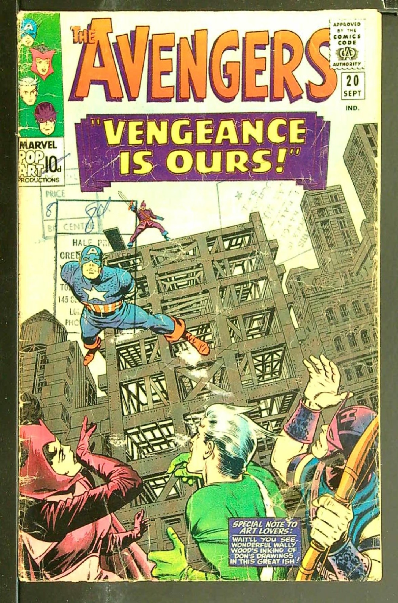 Cover of Avengers (Vol 1) #20. One of 250,000 Vintage American Comics on sale from Krypton!