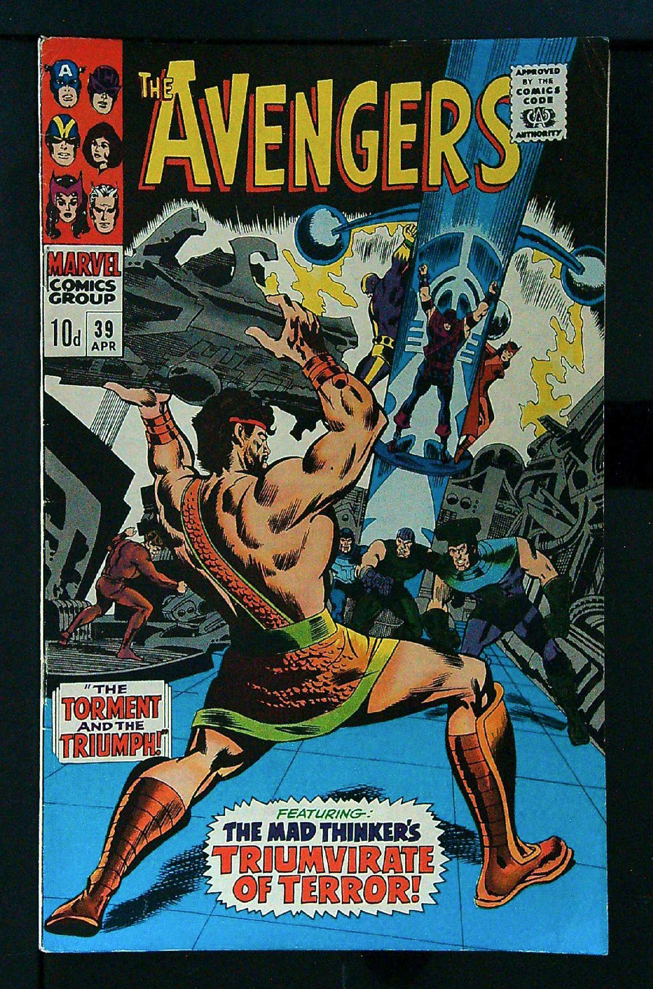Cover of Avengers (Vol 1) #39. One of 250,000 Vintage American Comics on sale from Krypton!