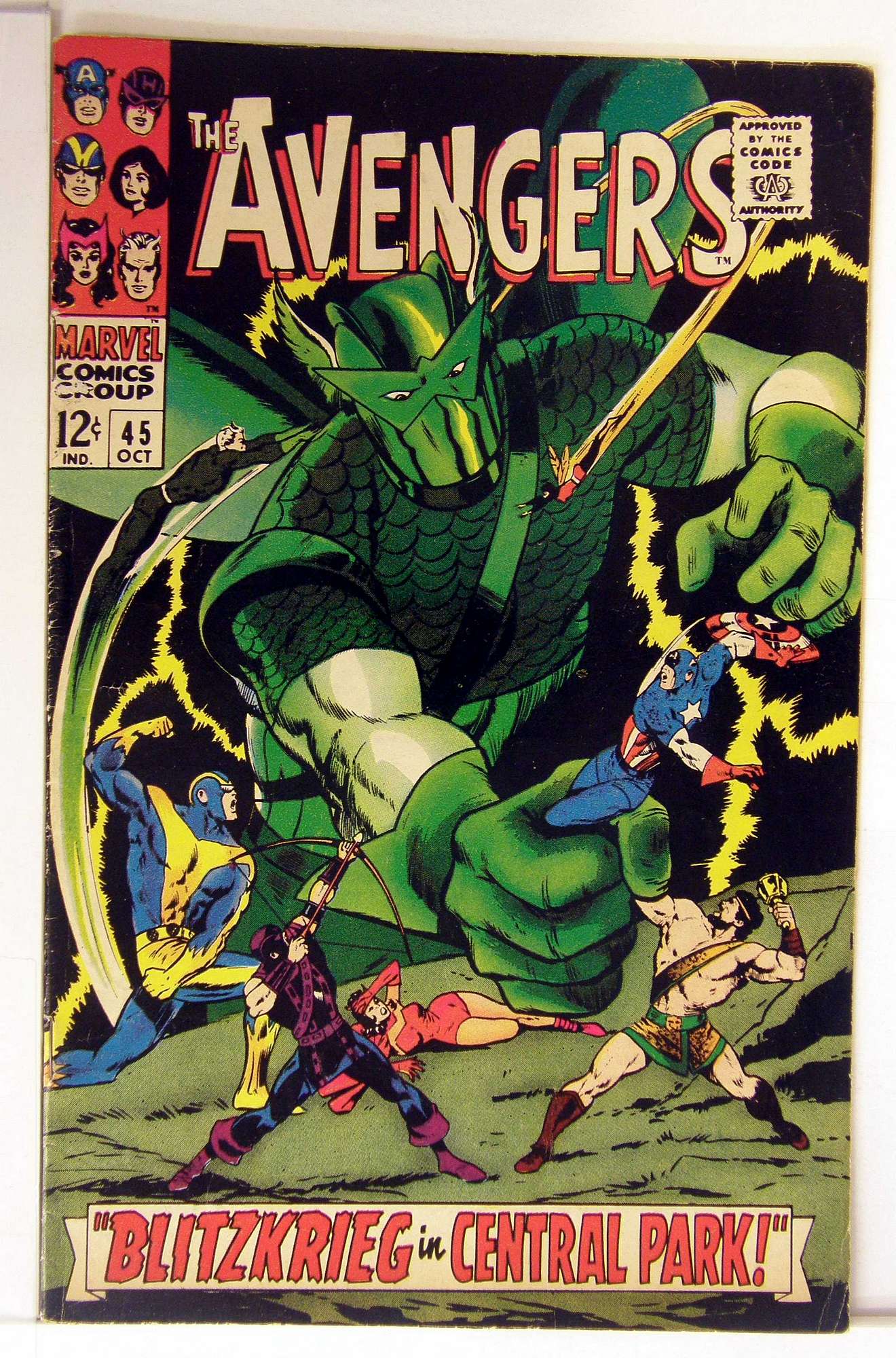 ACTUAL SCAN OF COMIC!<br> Cover of Avengers (Vol 1) #45. One of 250,000 Vintage American Comics on sale from Krypton!