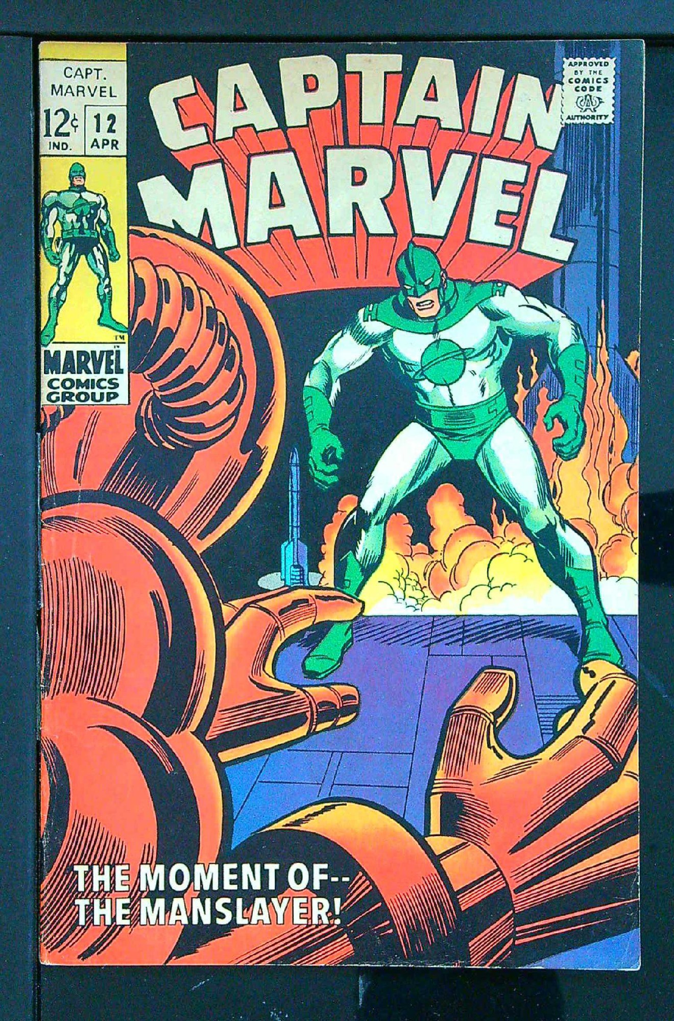 Cover of Captain Marvel (Vol 1) #12. One of 250,000 Vintage American Comics on sale from Krypton!
