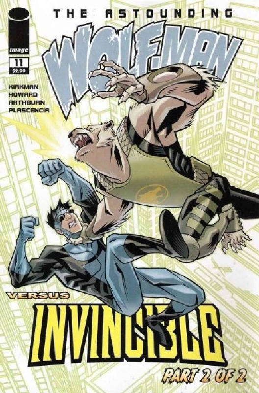 Wolfman vs Invincible<br> Cover of Astounding Wolf-Man (Vol 1) #11. One of 250,000 Vintage American Comics on sale from Krypton!