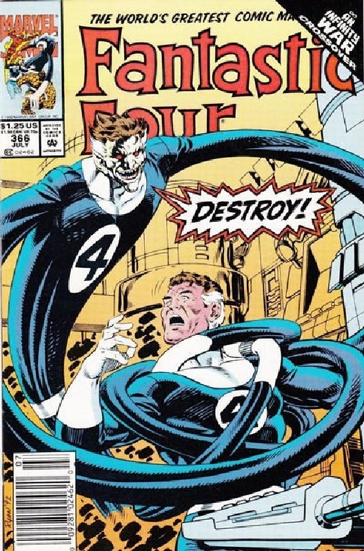 Cover of Fantastic Four (Vol 1) #366. One of 250,000 Vintage American Comics on sale from Krypton!