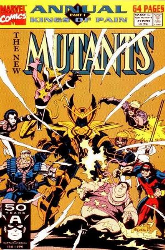 Cover of New Mutants Annual #7. One of 250,000 Vintage American Comics on sale from Krypton!