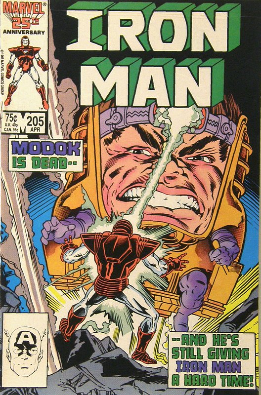 Cover of Iron Man (Vol 1) #205. One of 250,000 Vintage American Comics on sale from Krypton!