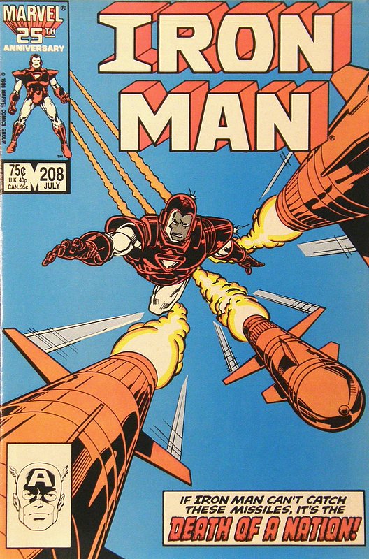 Cover of Iron Man (Vol 1) #208. One of 250,000 Vintage American Comics on sale from Krypton!