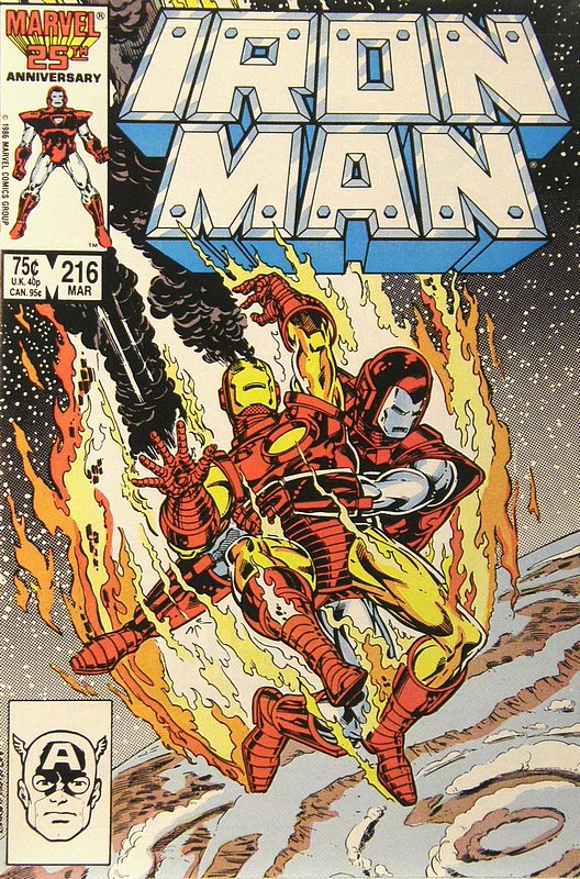 Cover of Iron Man (Vol 1) #216. One of 250,000 Vintage American Comics on sale from Krypton!