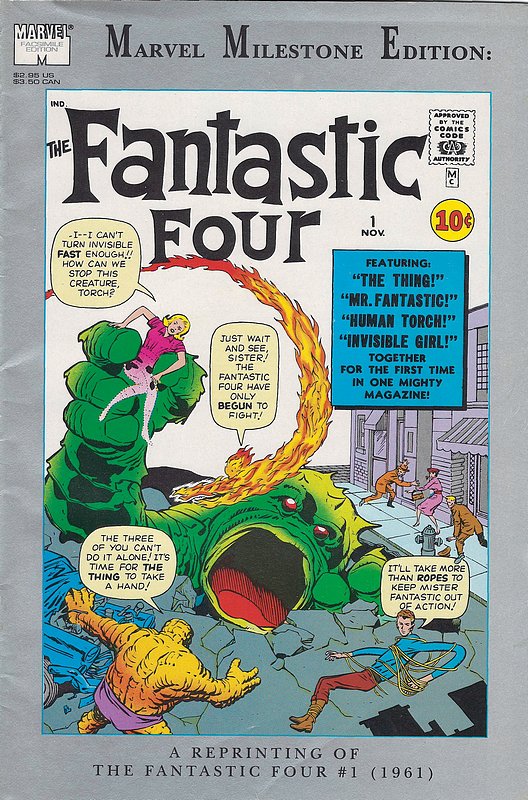 Cover of Fantastic Four 1: Marvel Milestone Edition #1. One of 250,000 Vintage American Comics on sale from Krypton!