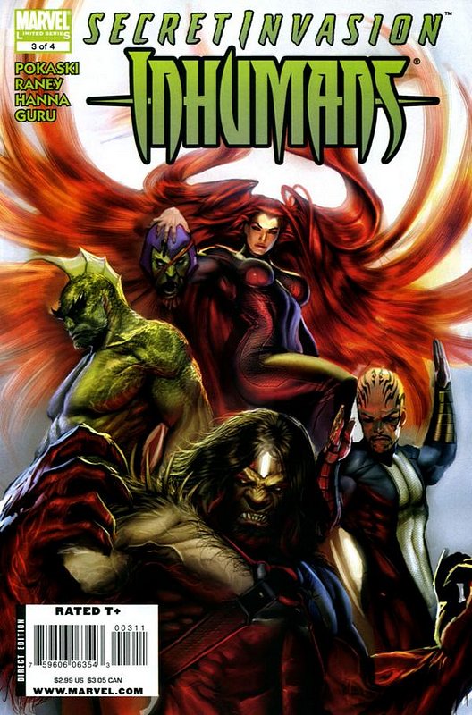 Cover of Secret Invasion: Inhumans (2008 Ltd) #3. One of 250,000 Vintage American Comics on sale from Krypton!