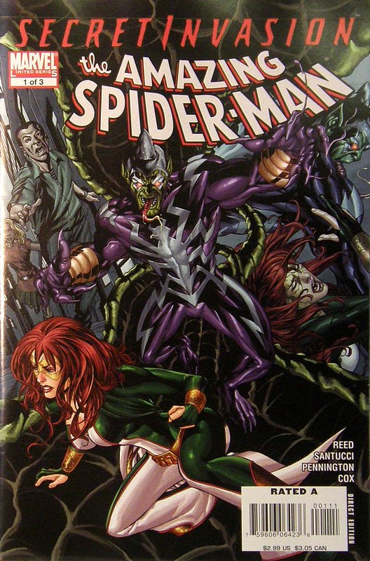 Cover of Secret Invasion: Amazing Spider-Man (2008 ltd) #1. One of 250,000 Vintage American Comics on sale from Krypton!