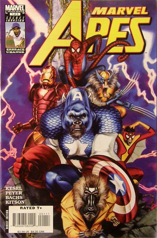 Cover of Marvel Apes (2008 Ltd) #1. One of 250,000 Vintage American Comics on sale from Krypton!