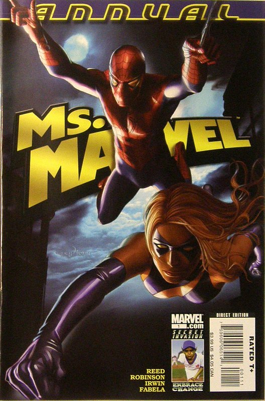 Cover of Ms Marvel Annual (2008) #1. One of 250,000 Vintage American Comics on sale from Krypton!