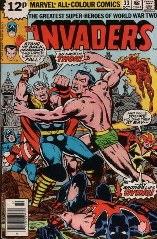 Cover of Invaders (Vol 1) #33. One of 250,000 Vintage American Comics on sale from Krypton!