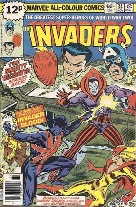 Cover of Invaders (Vol 1) #34. One of 250,000 Vintage American Comics on sale from Krypton!