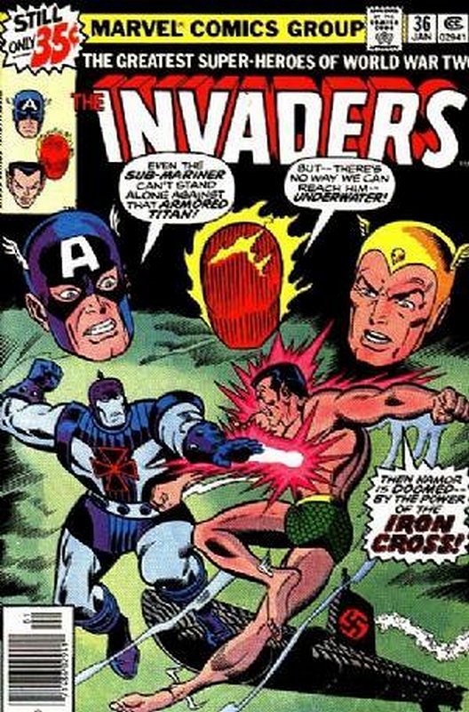 Cover of Invaders (Vol 1) #36. One of 250,000 Vintage American Comics on sale from Krypton!