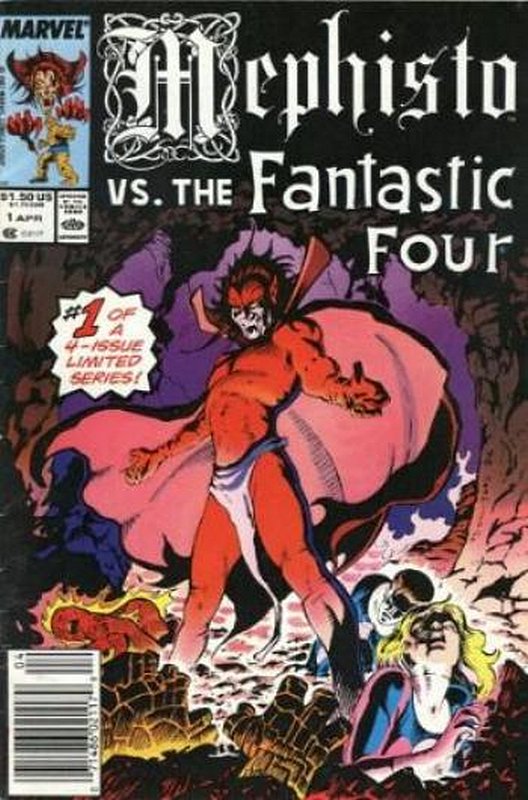 Cover of Mephisto vs Four Heroes (1987 Ltd) #1. One of 250,000 Vintage American Comics on sale from Krypton!
