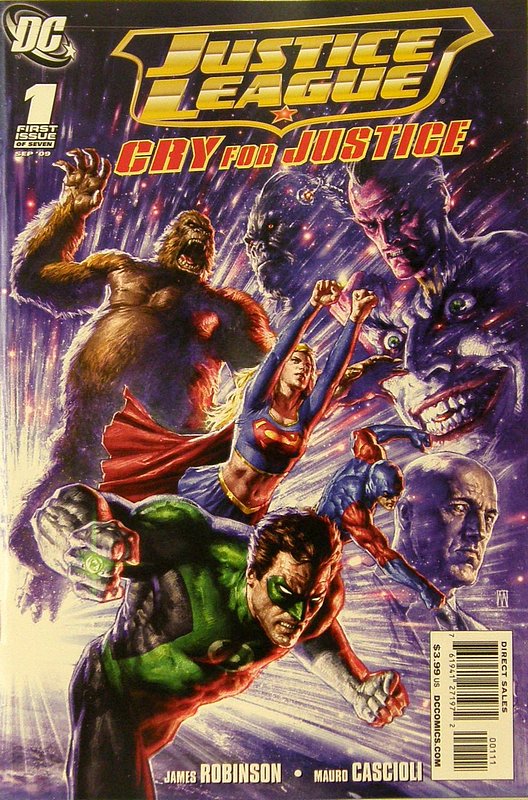 Cover of Justice League: Cry for Justice (2009 Ltd) #1. One of 250,000 Vintage American Comics on sale from Krypton!