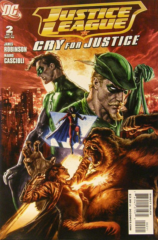 Cover of Justice League: Cry for Justice (2009 Ltd) #2. One of 250,000 Vintage American Comics on sale from Krypton!