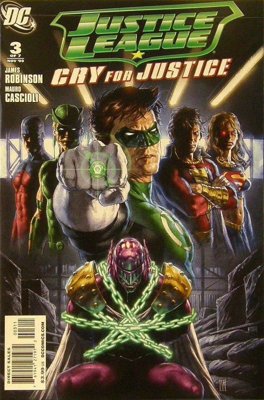 Cover of Justice League: Cry for Justice (2009 Ltd) #3. One of 250,000 Vintage American Comics on sale from Krypton!