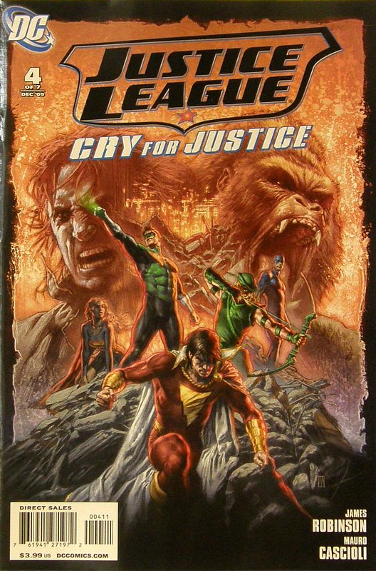 Cover of Justice League: Cry for Justice (2009 Ltd) #4. One of 250,000 Vintage American Comics on sale from Krypton!