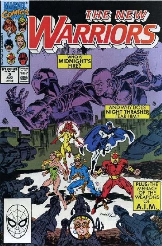 1st Silhouette<br> Cover of New Warriors (Vol 1) #2. One of 250,000 Vintage American Comics on sale from Krypton!