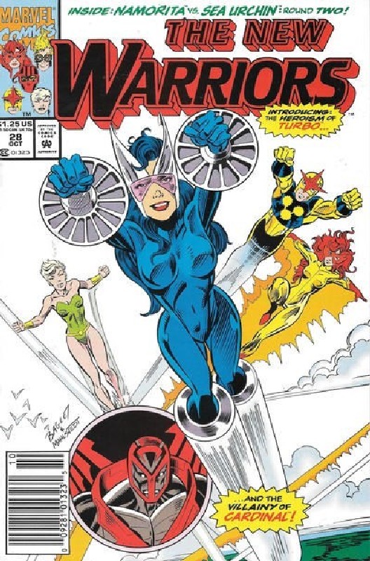 1st Turbo & 1st Cardinal<br> Cover of New Warriors (Vol 1) #28. One of 250,000 Vintage American Comics on sale from Krypton!
