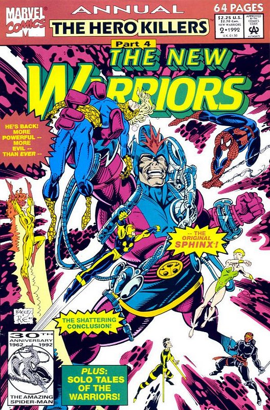 Cover of New Warriors Annual #2. One of 250,000 Vintage American Comics on sale from Krypton!