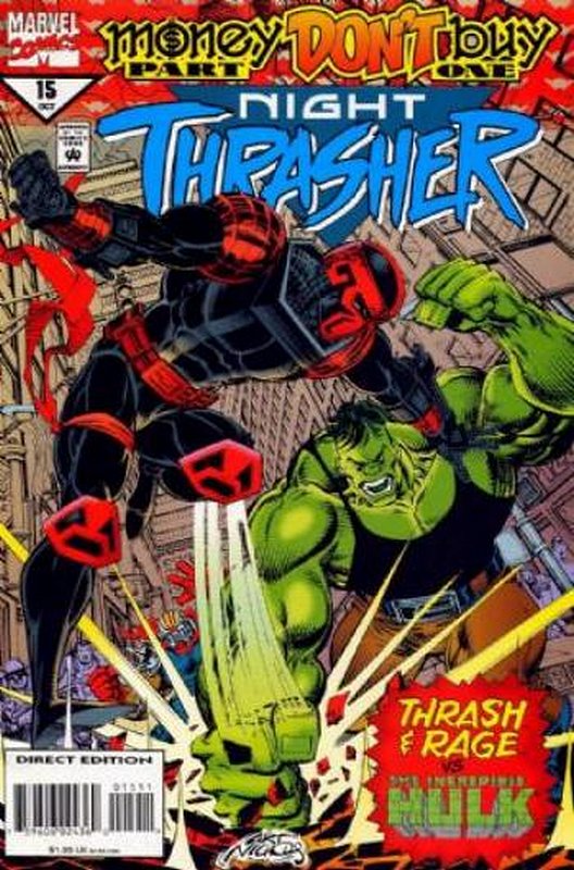 Cover of Night Thrasher (Vol 1) #15. One of 250,000 Vintage American Comics on sale from Krypton!