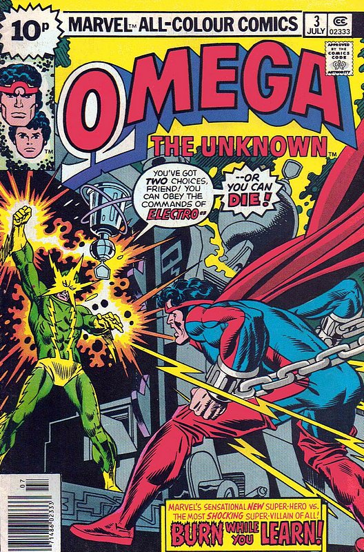 Cover of Omega The Unknown (Vol 1) #3. One of 250,000 Vintage American Comics on sale from Krypton!