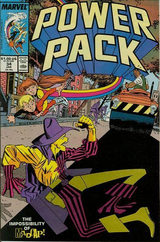 Cover of Power Pack (Vol 1) #34. One of 250,000 Vintage American Comics on sale from Krypton!