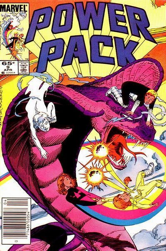 Cover of Power Pack (Vol 1) #9. One of 250,000 Vintage American Comics on sale from Krypton!
