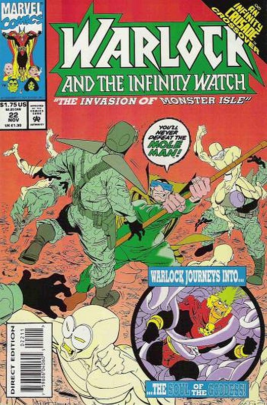 Cover of Warlock (Vol 2) and the Inifinity Watch #22. One of 250,000 Vintage American Comics on sale from Krypton!