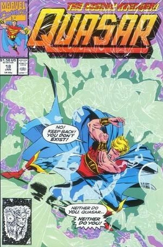 Cover of Quasar (Vol 1) #18. One of 250,000 Vintage American Comics on sale from Krypton!