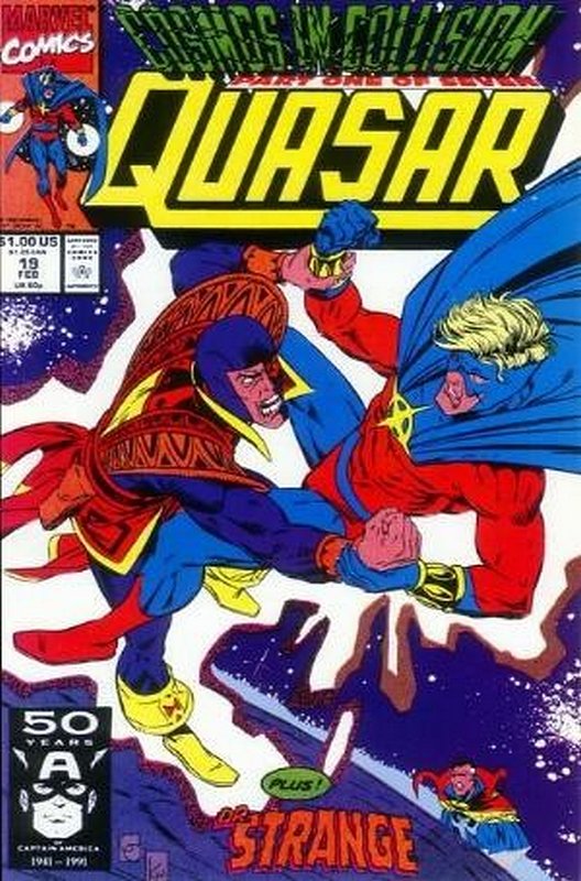 Cover of Quasar (Vol 1) #19. One of 250,000 Vintage American Comics on sale from Krypton!