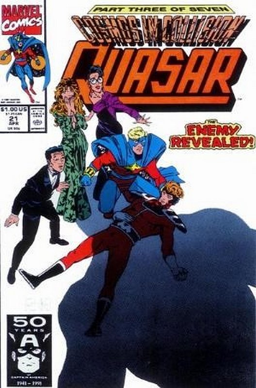 Cover of Quasar (Vol 1) #21. One of 250,000 Vintage American Comics on sale from Krypton!