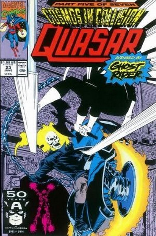 Cover of Quasar (Vol 1) #23. One of 250,000 Vintage American Comics on sale from Krypton!