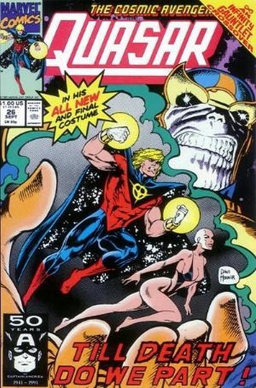 Cover of Quasar (Vol 1) #26. One of 250,000 Vintage American Comics on sale from Krypton!