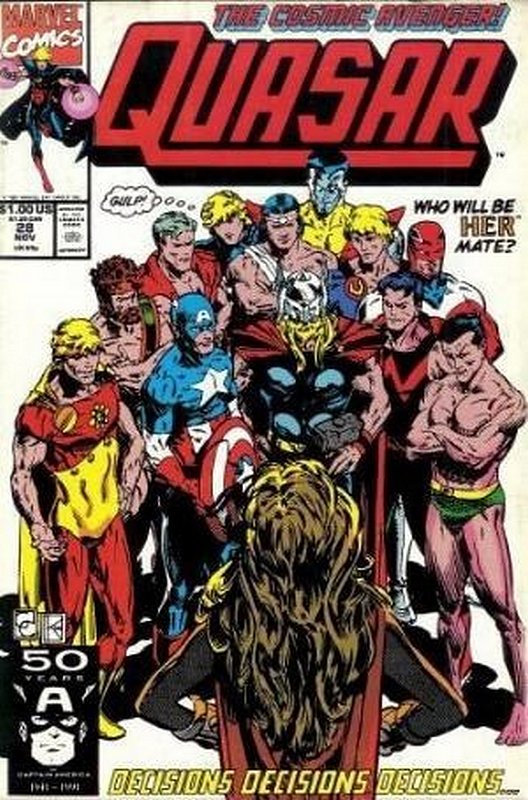 Cover of Quasar (Vol 1) #28. One of 250,000 Vintage American Comics on sale from Krypton!