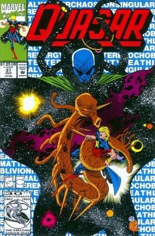 Cover of Quasar (Vol 1) #37. One of 250,000 Vintage American Comics on sale from Krypton!