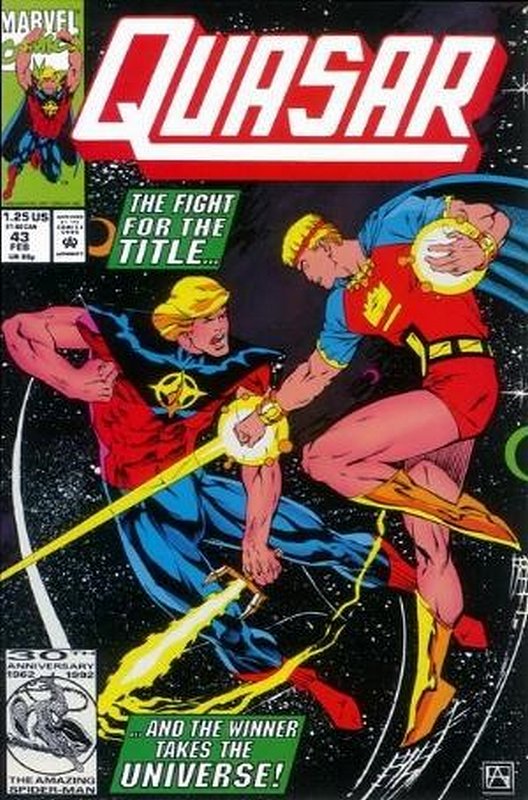 Cover of Quasar (Vol 1) #43. One of 250,000 Vintage American Comics on sale from Krypton!