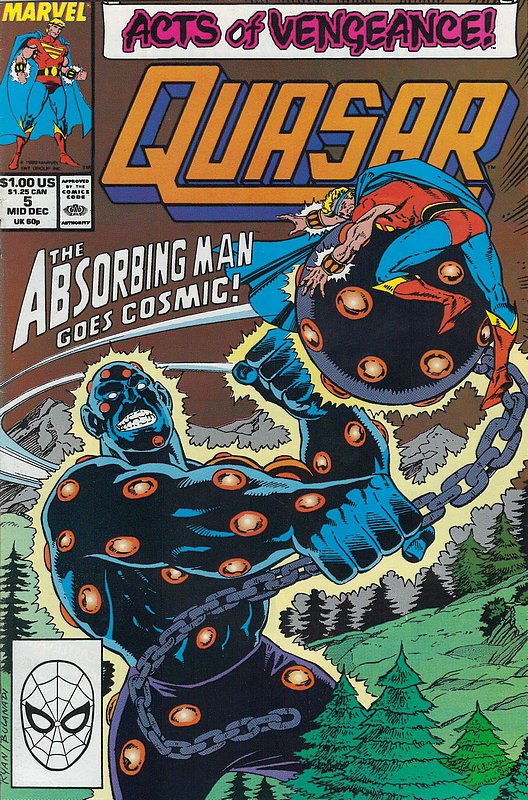 Cover of Quasar (Vol 1) #5. One of 250,000 Vintage American Comics on sale from Krypton!