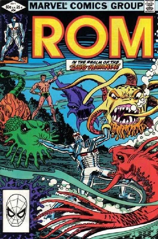 Cover of Rom #34. One of 250,000 Vintage American Comics on sale from Krypton!