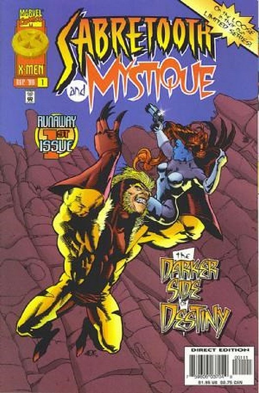 Cover of Sabretooth & Mystique (1996 Ltd) #1. One of 250,000 Vintage American Comics on sale from Krypton!